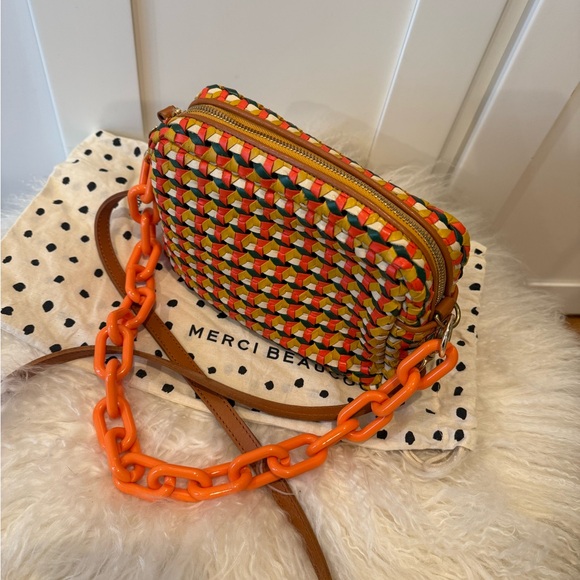 Clare V Midi Sac, Rattan Marigold Multi, Crossbody - Picture 4 of 10